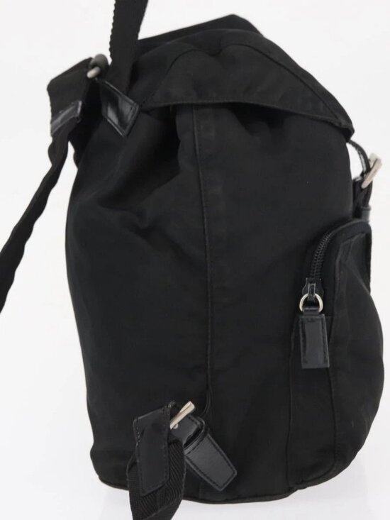 PRADA Backpack Nylon Black Silver Auth yk main image 9